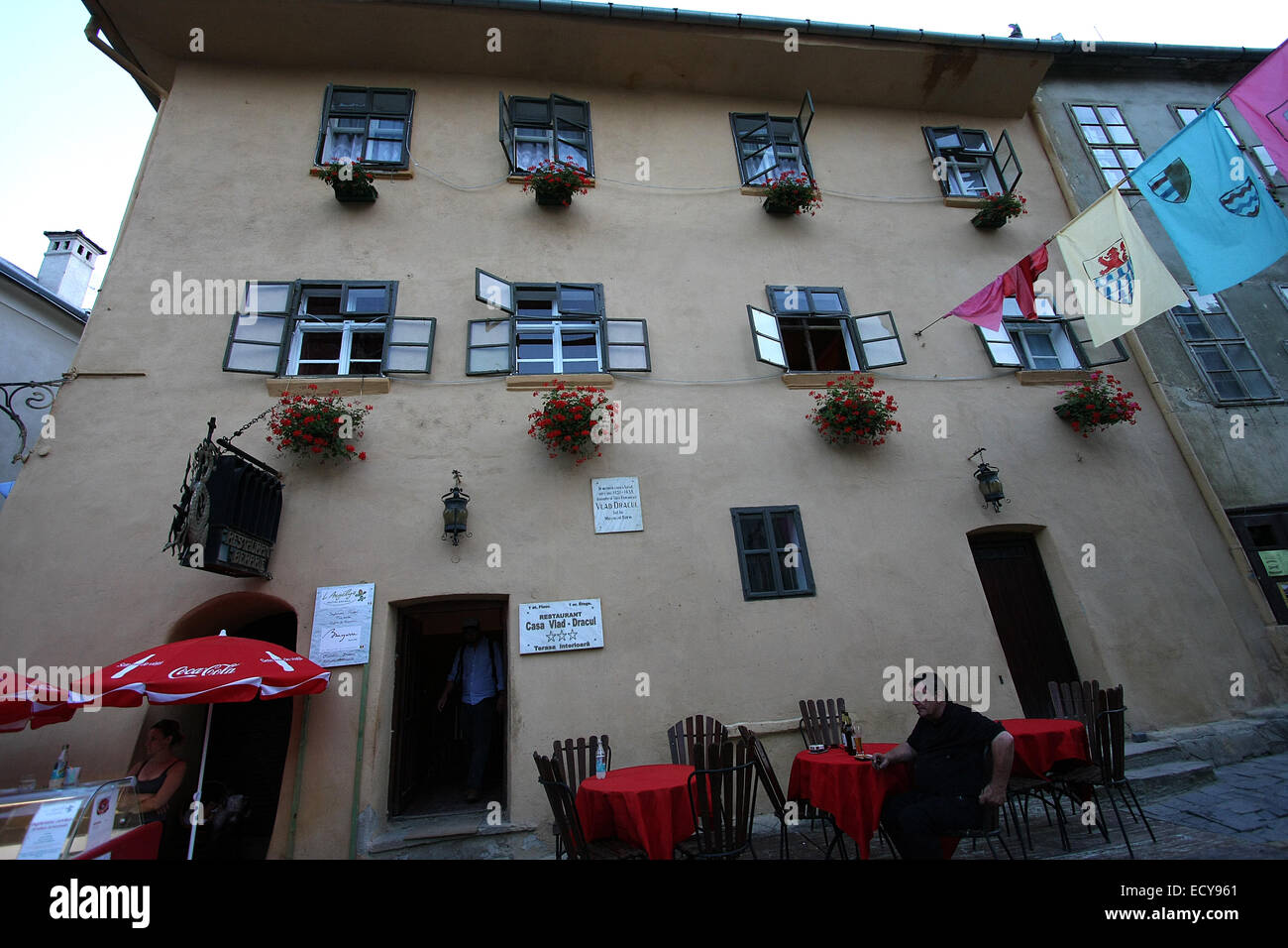 Lieu de naissance de Vlad Tepes III Dracul à Sighisoara, Roumanie Banque D'Images