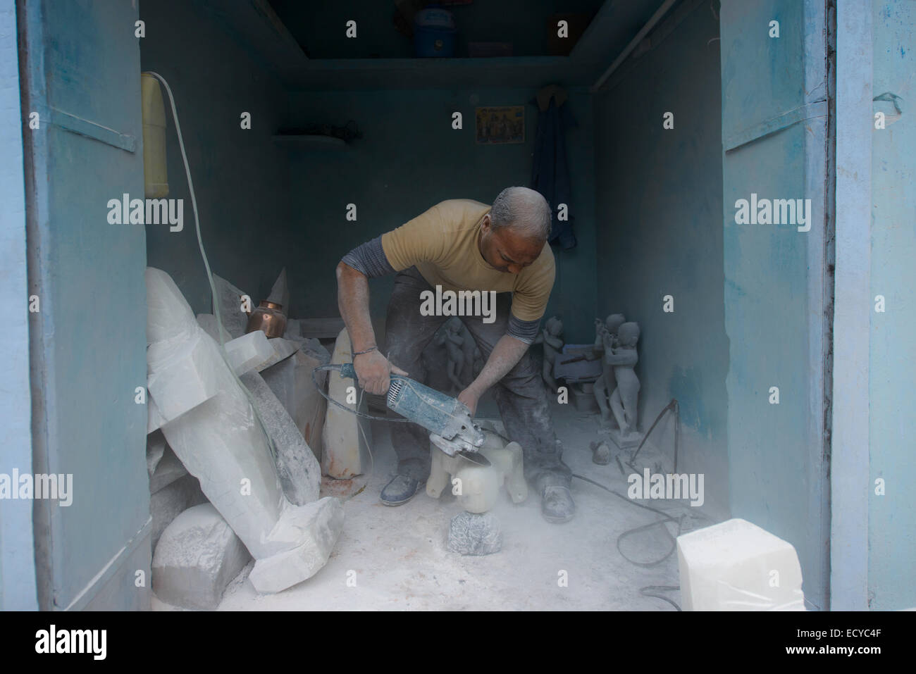 Les artistes de Jaipur en Inde, district de sculpteurs Banque D'Images