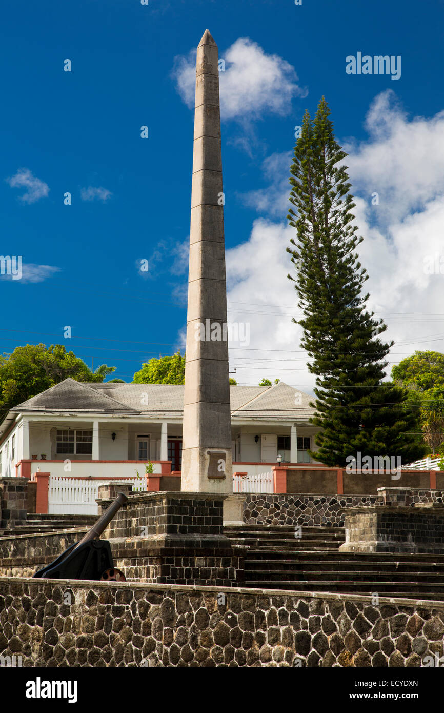 La première et la seconde guerre mondiale mémorial, Basseterre, St Kitts, West Indies Banque D'Images