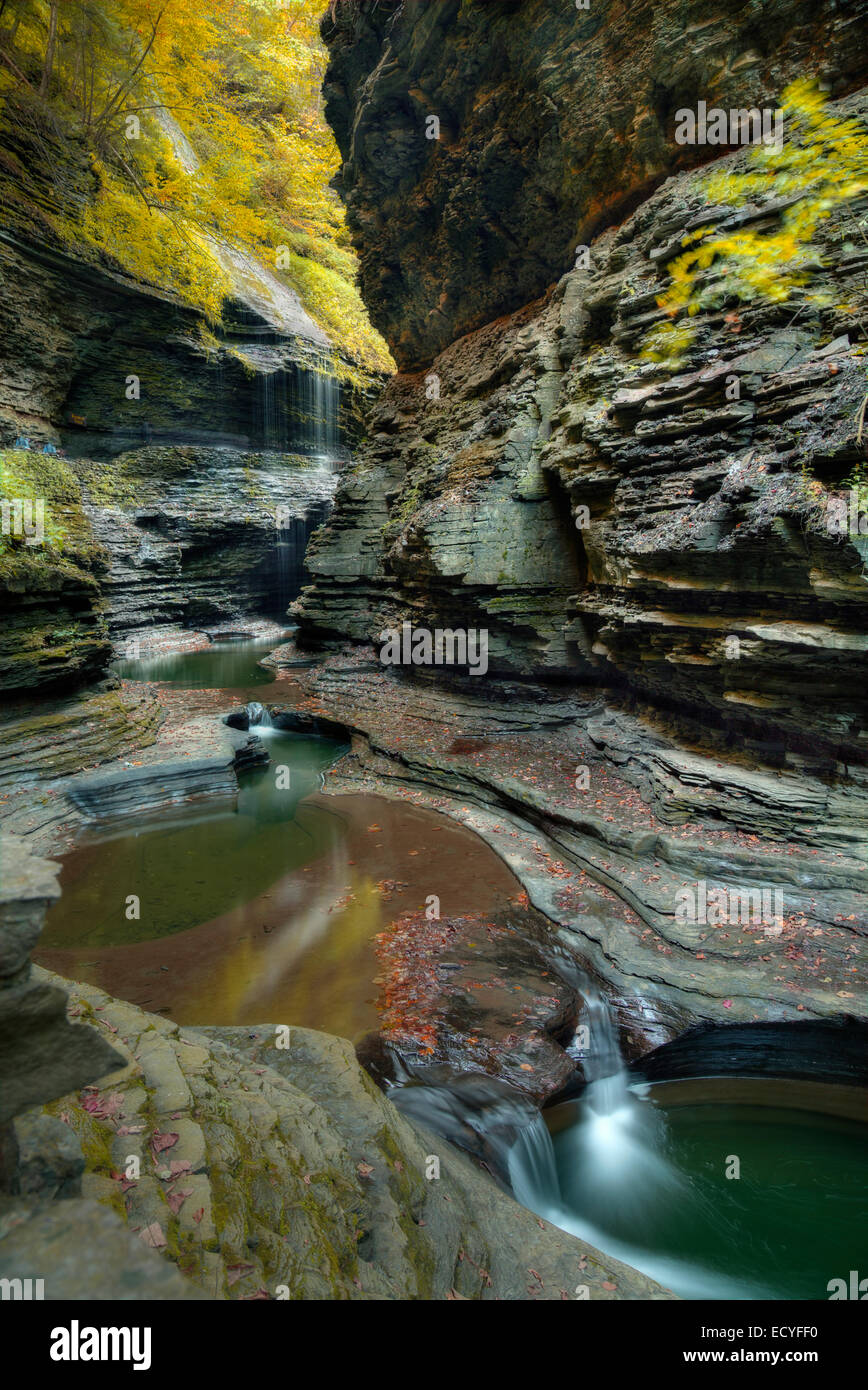 Les Gorges à Watkins Glen State Park à New York Banque D'Images