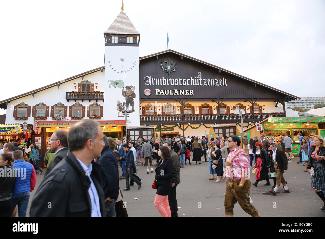 Hall de la bière Oktoberfest exterior Banque D'Images