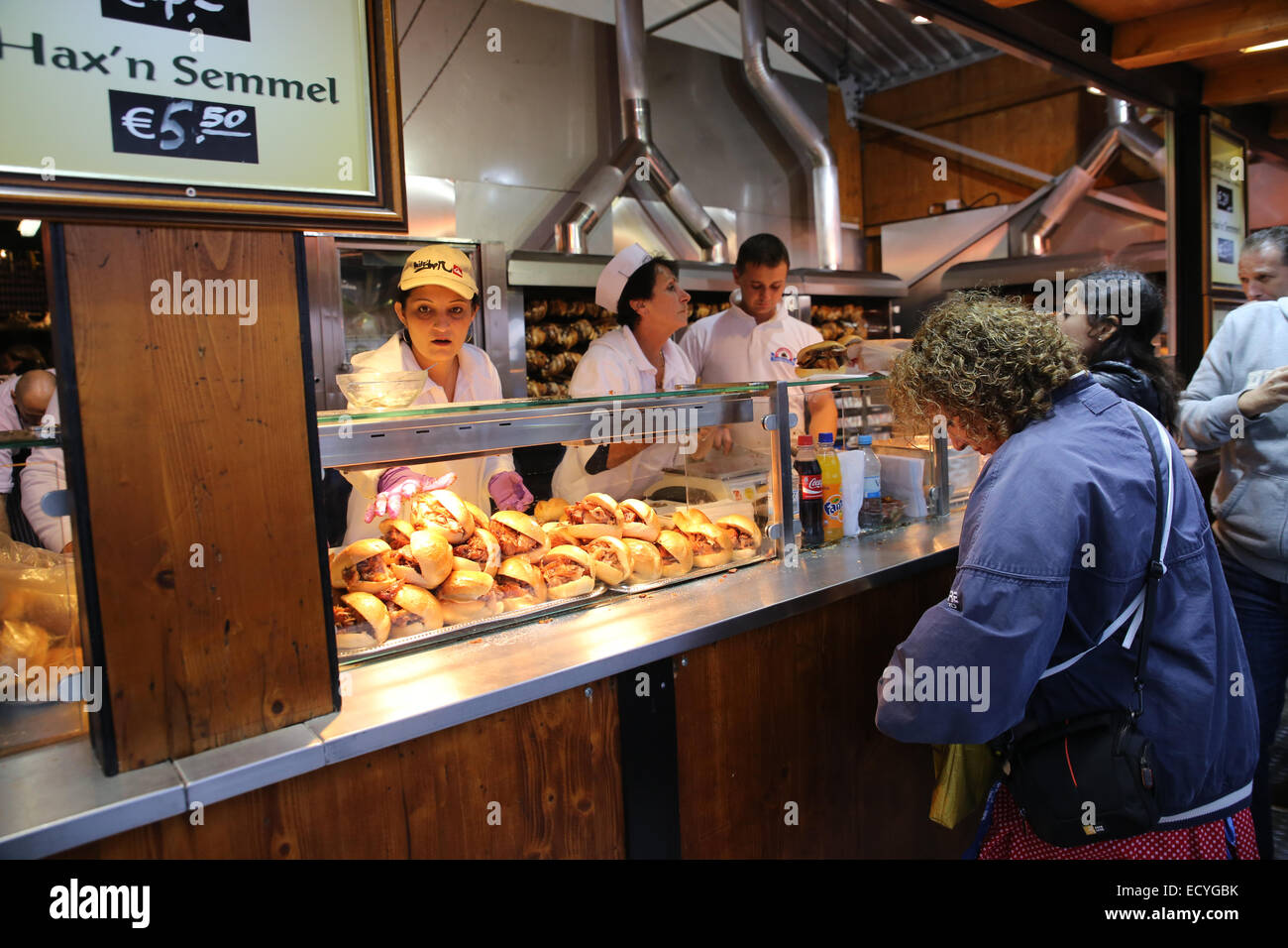 L'Oktoberfest de Munich fournisseur d'aliments de préparation rapide Banque D'Images