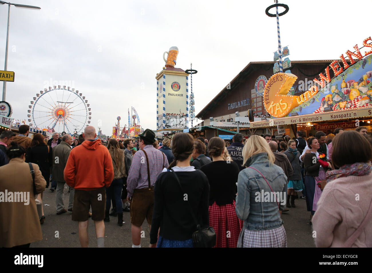 La bière Oktoberfest paulaner tente Banque D'Images