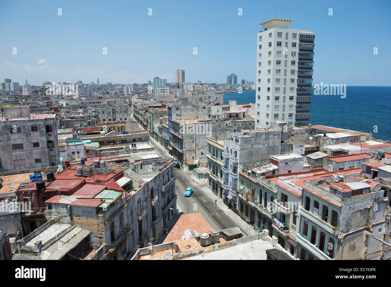 La Havane Cuba à partir d'une architecture proche du Malecon Banque D'Images