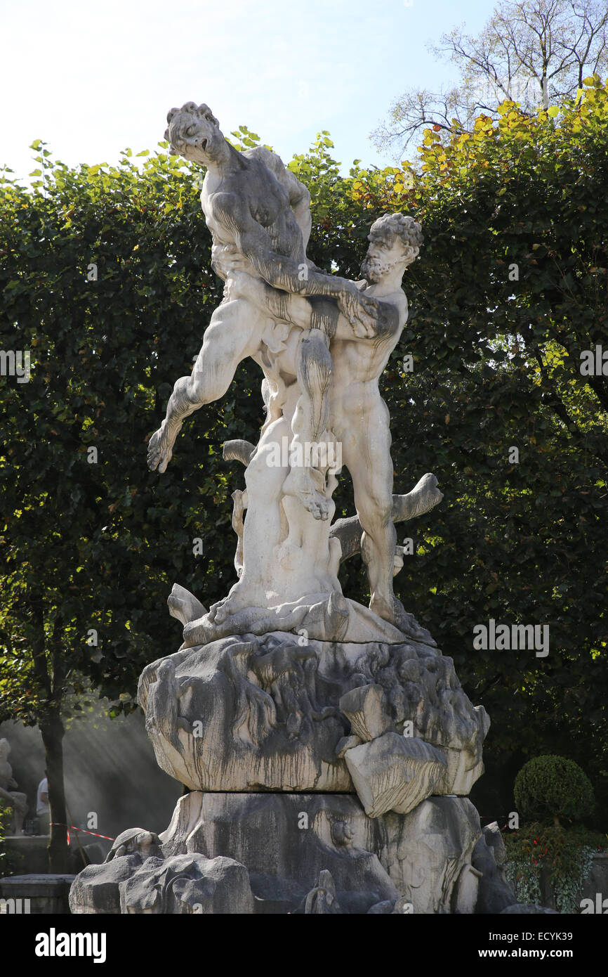 Thème mythologie sculpture statue jardin Mirabell Banque D'Images