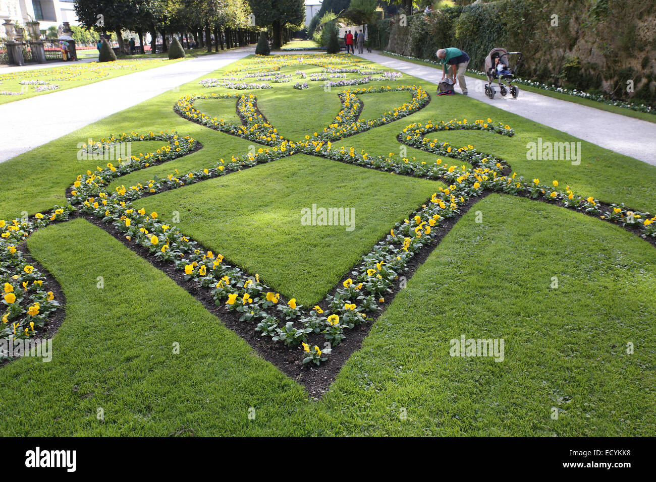 Modèle ower jardin Mirabell Salzburg Banque D'Images