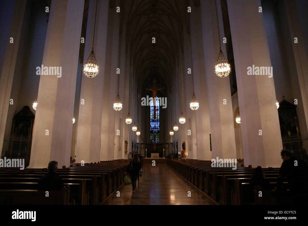 Munich intérieur frauenkirche Banque D'Images