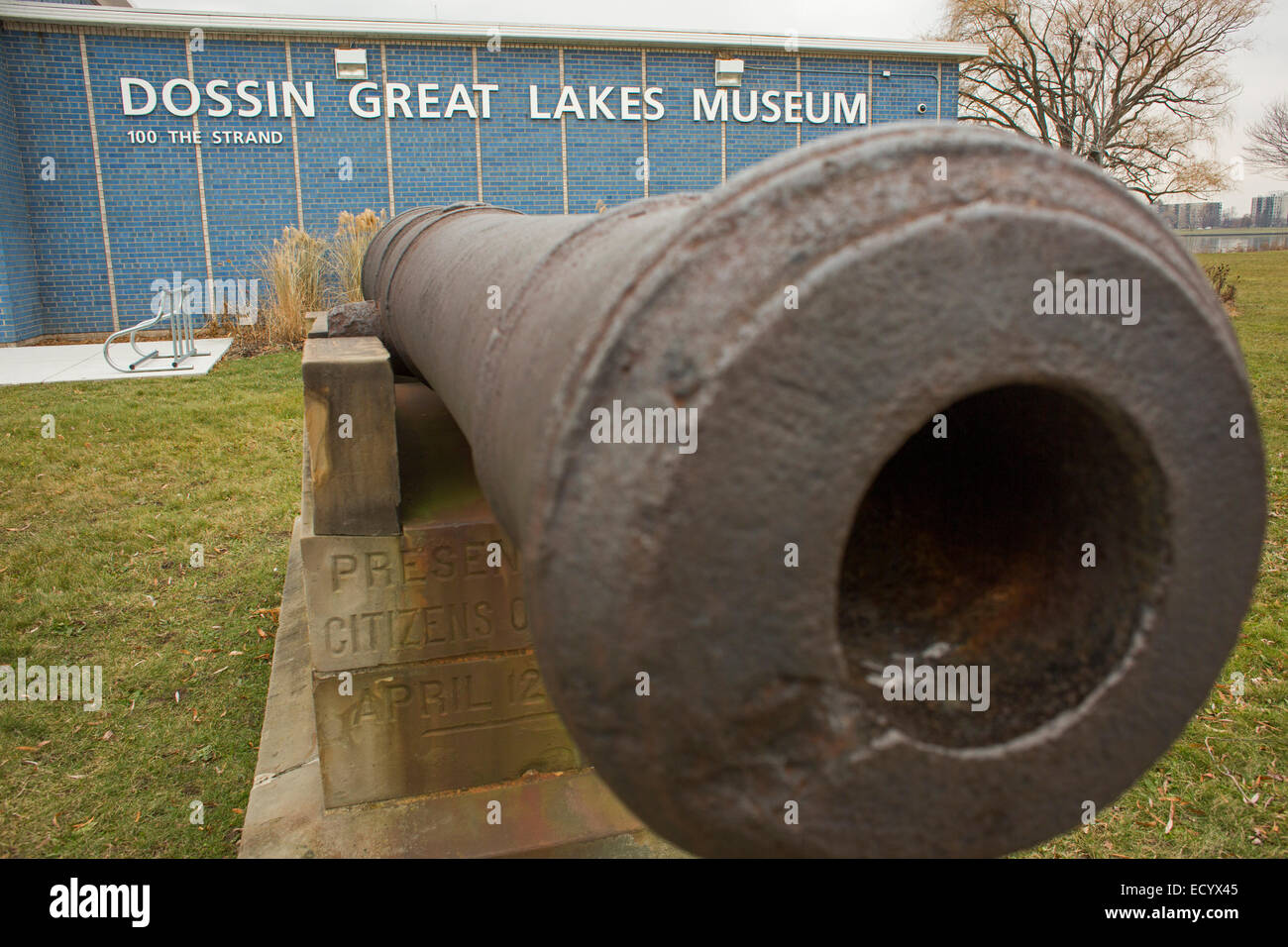 Detroit, Michigan - Les Dossin Great Lakes Museum sur l'île Belle. Banque D'Images
