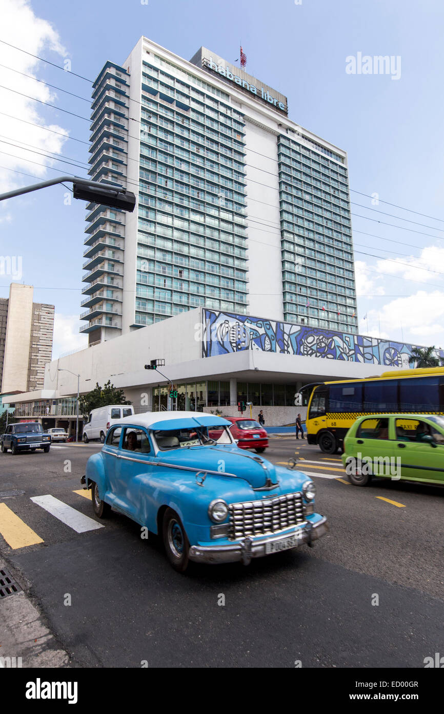 Voiture classique à La Havane, Cuba Banque D'Images