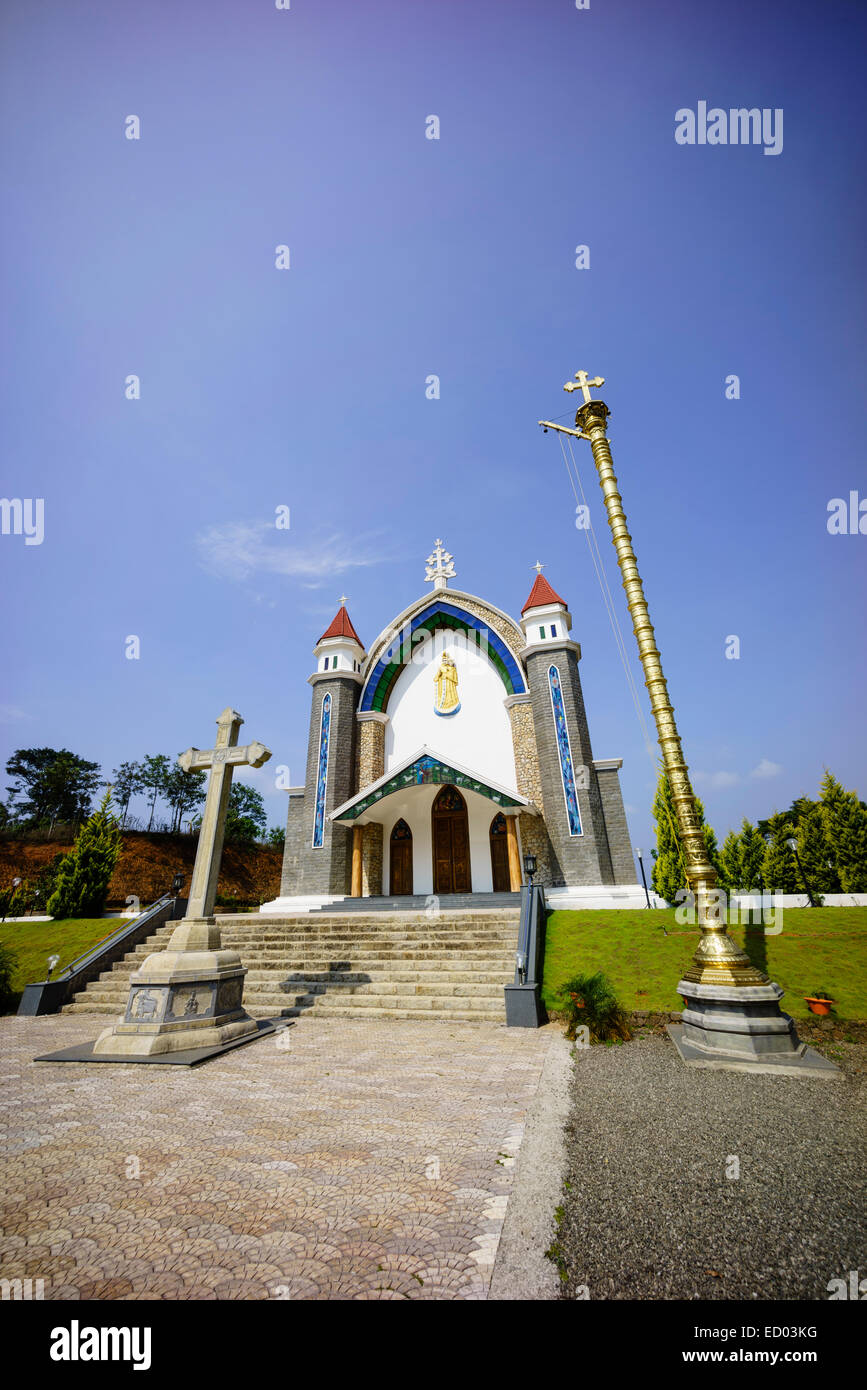 Kerala, Inde - Mailadumpara l'Église, près de Munnar. Banque D'Images