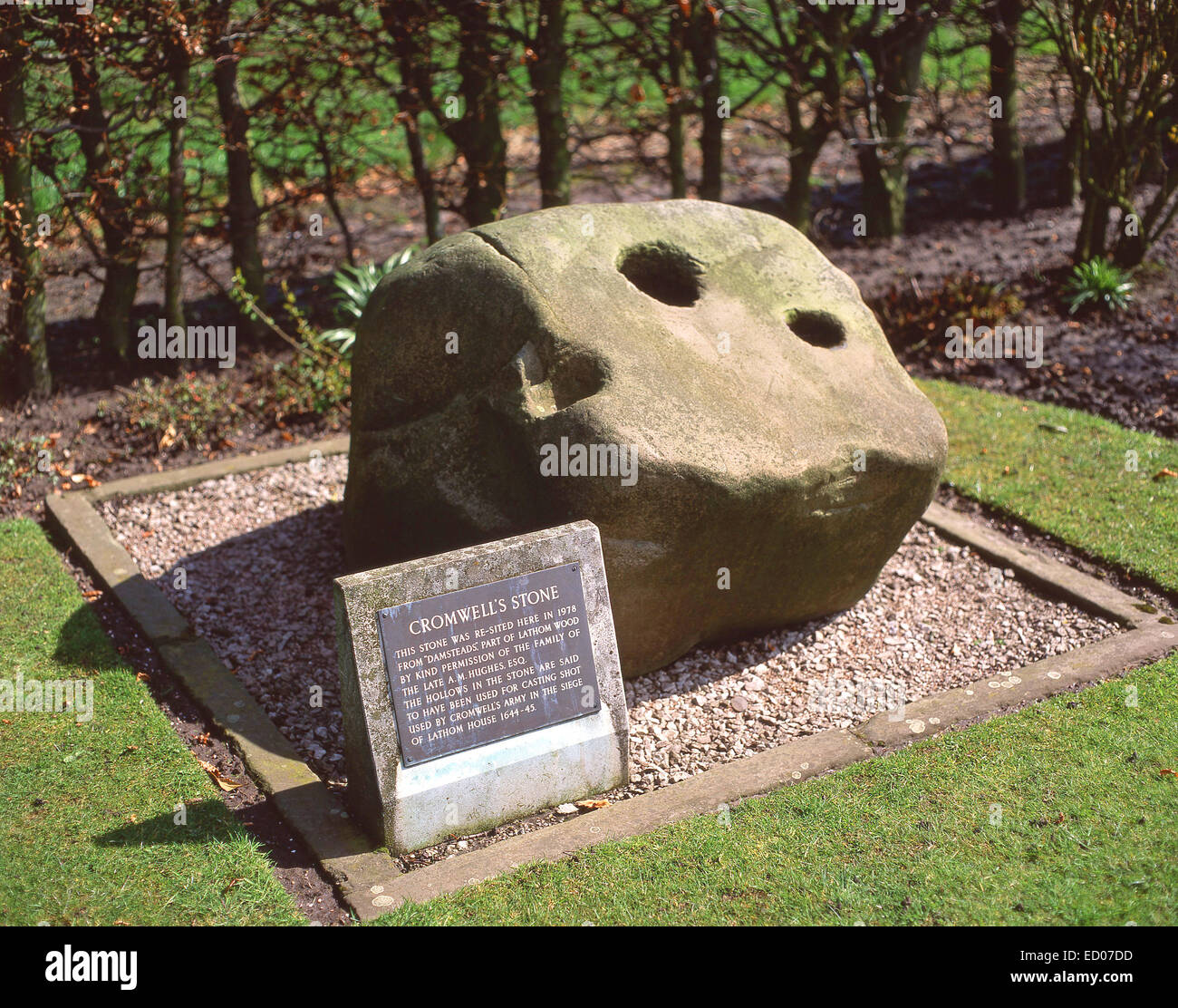 Cromwell's stone, Ormskirk, Lancashire, Angleterre, Royaume-Uni Banque D'Images