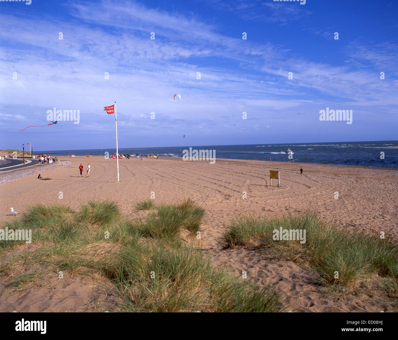 Plage d'Exmouth, Exmouth, Devon, Angleterre, Royaume-Uni Banque D'Images