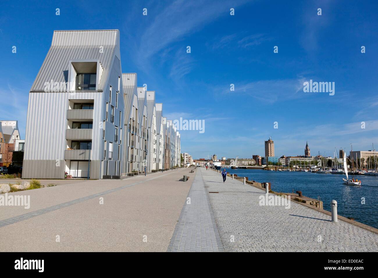 France, Nord, Dunkerque, les bâtiments éco-quartier Grand Large Banque D'Images