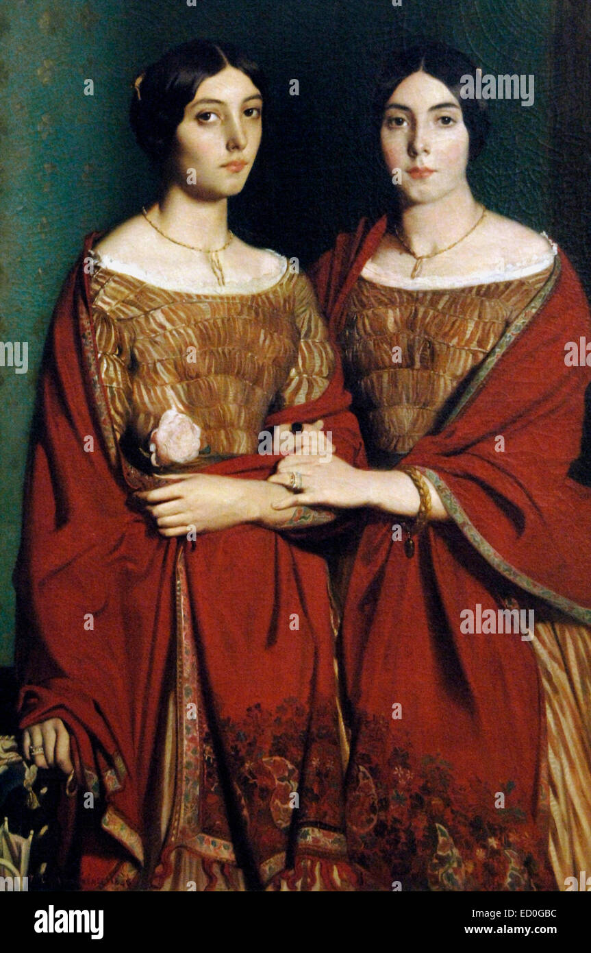 Les deux autres, par Theodore Chasseriau peintre romantique français (1819-1856), 1843. Huile sur toile. Musée du Louvre. Paris. La France. Banque D'Images