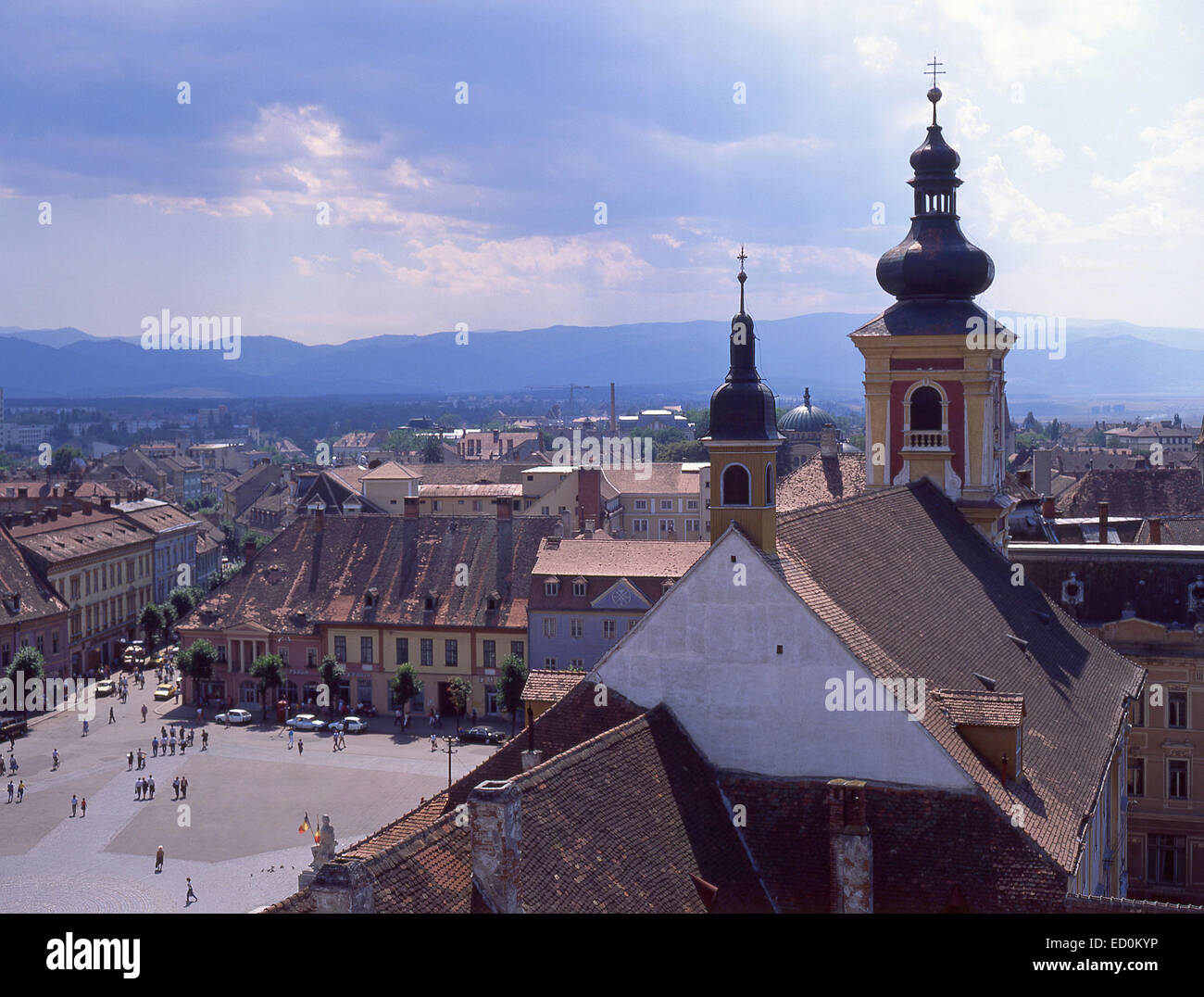 Vue sur la ville, Sibiu, Sibiu County), Centre de la Transylvanie (région), Roumanie Banque D'Images