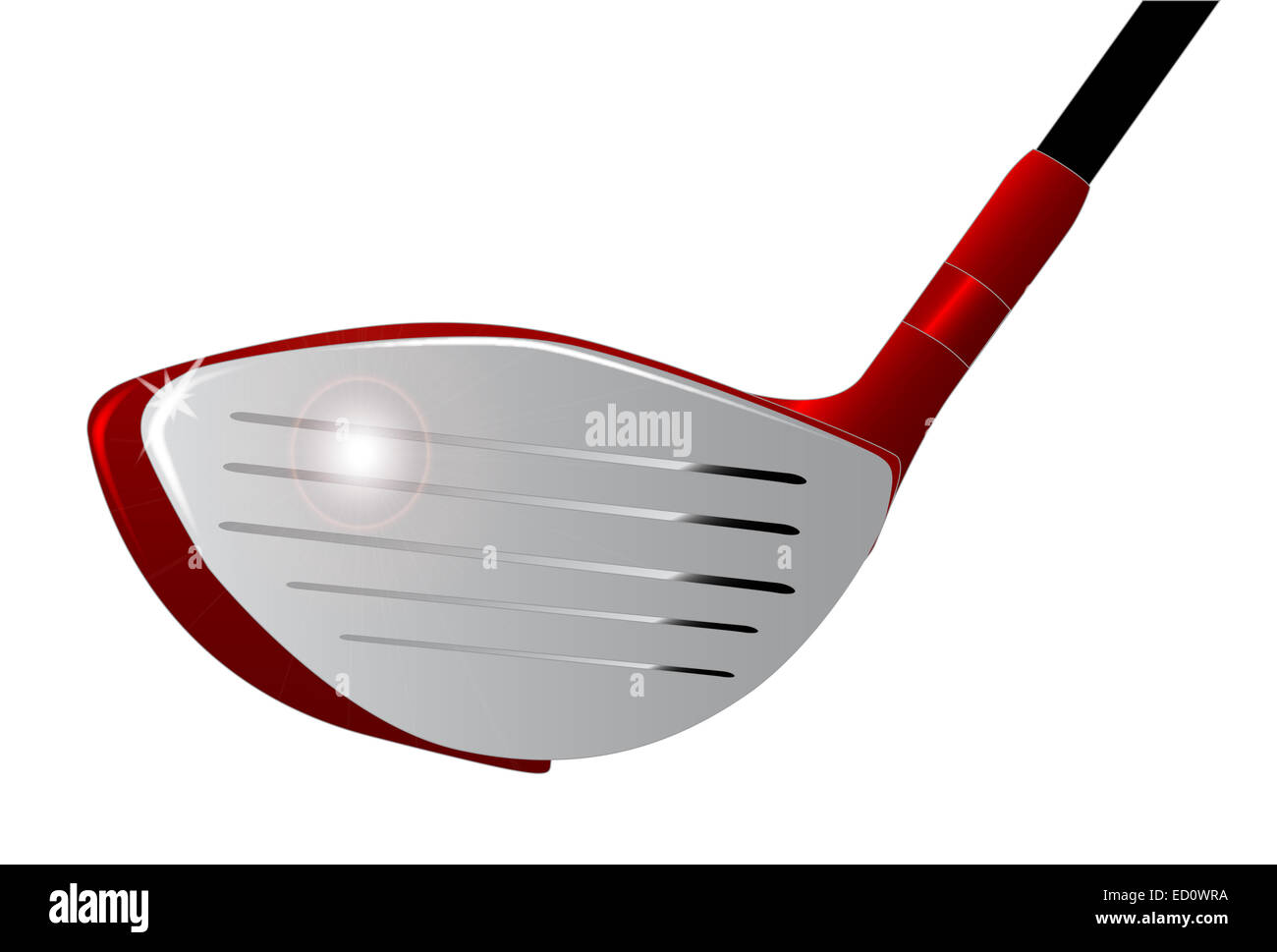 Un club de golf de type siège, contre un fond blanc Banque D'Images