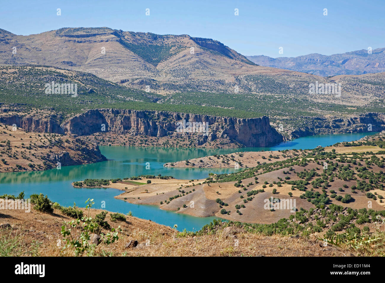De l'euphrate, fleuve le plus long de l'Asie de l'Ouest dans l'Est de la Turquie Banque D'Images