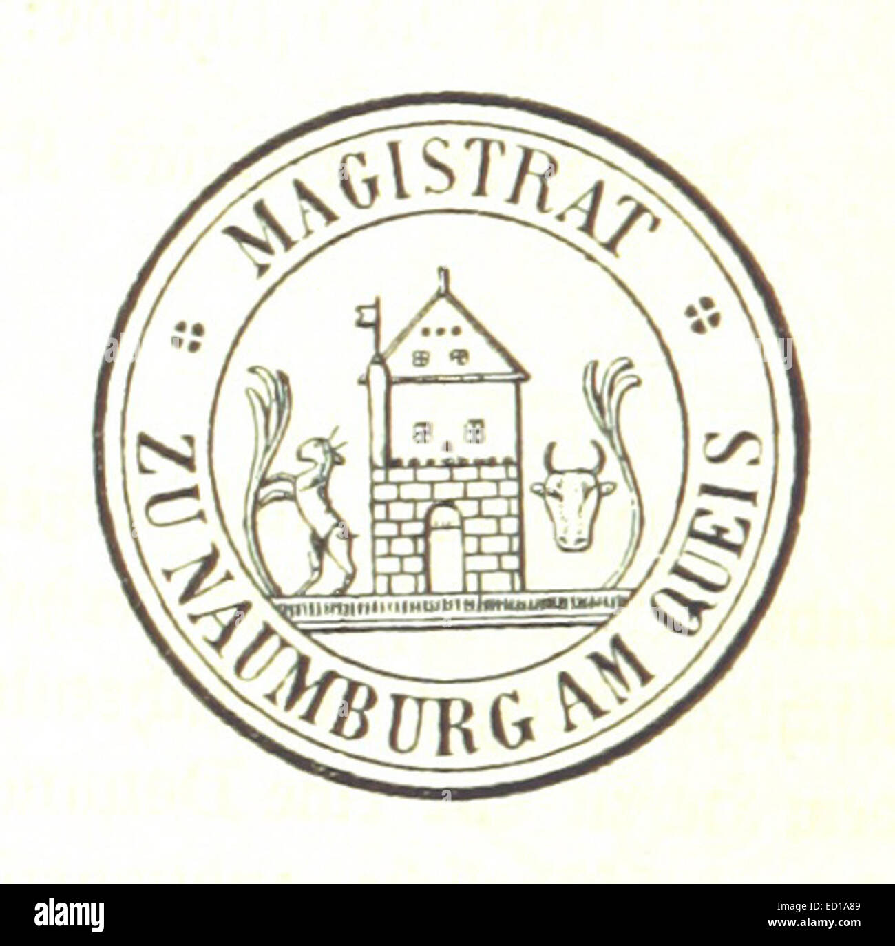 Pg058 Siegel Magistrat Naumburg am Queis Banque D'Images