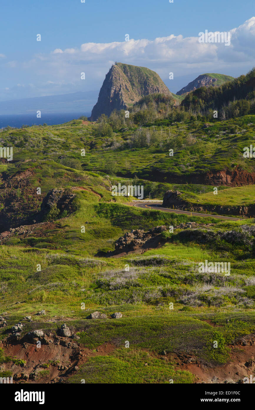 Côte le long de l'extrémité Nord de Maui, Hawaii. Banque D'Images