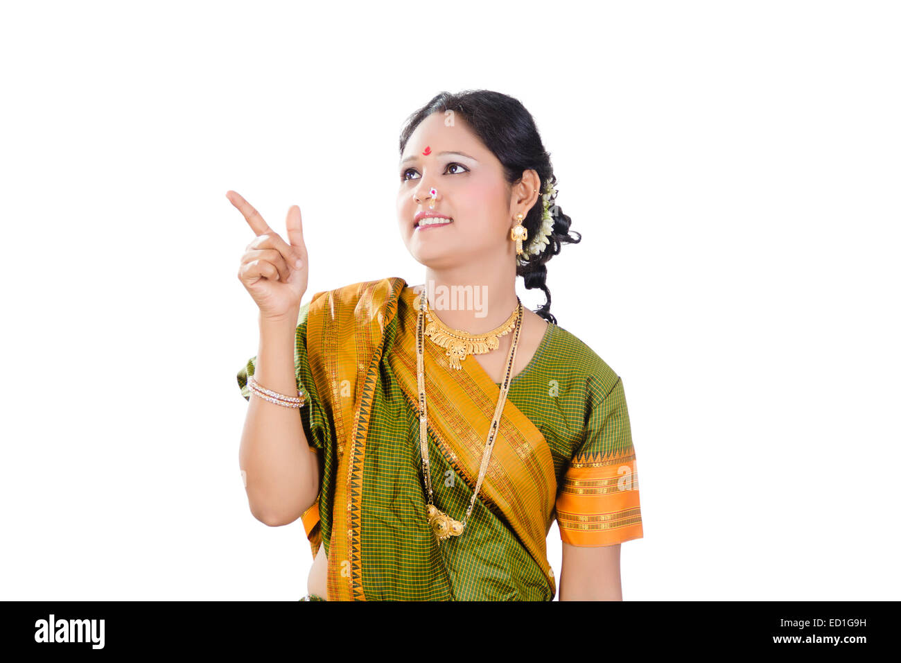 1 South Indian Lady penser Banque D'Images