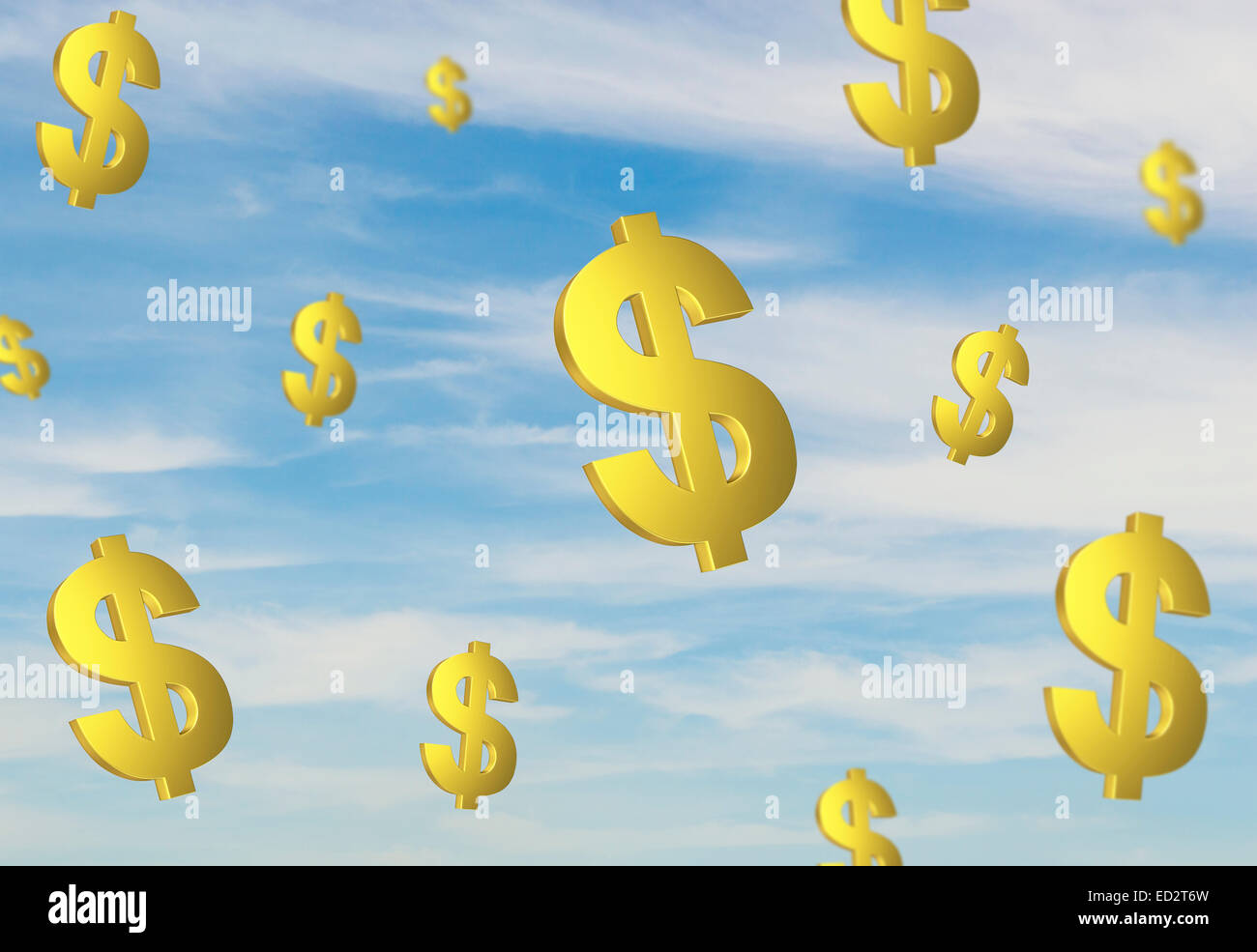 Vol de dollars Banque D'Images