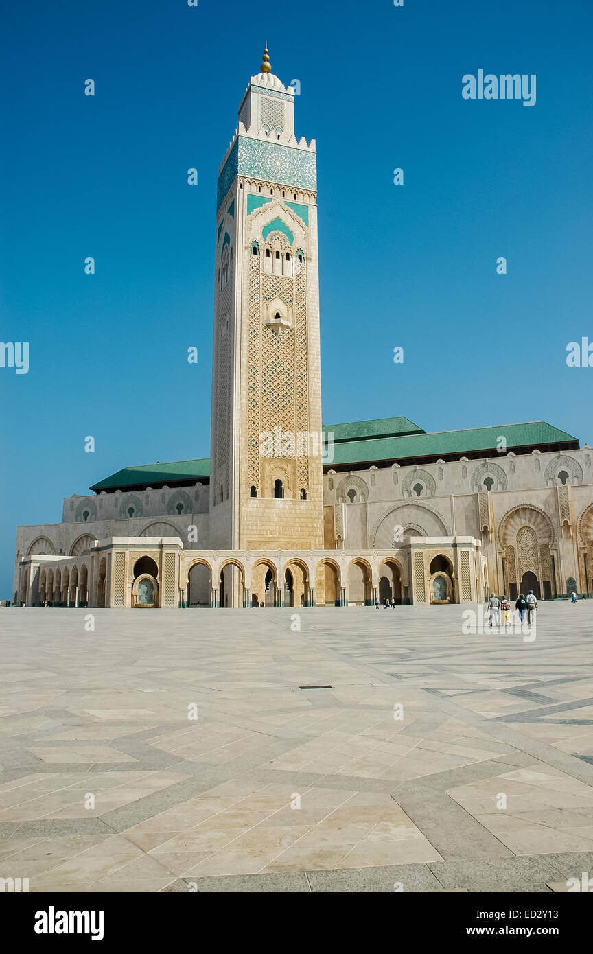 Mosquée Hassan II à Casablanca, Maroc Banque D'Images