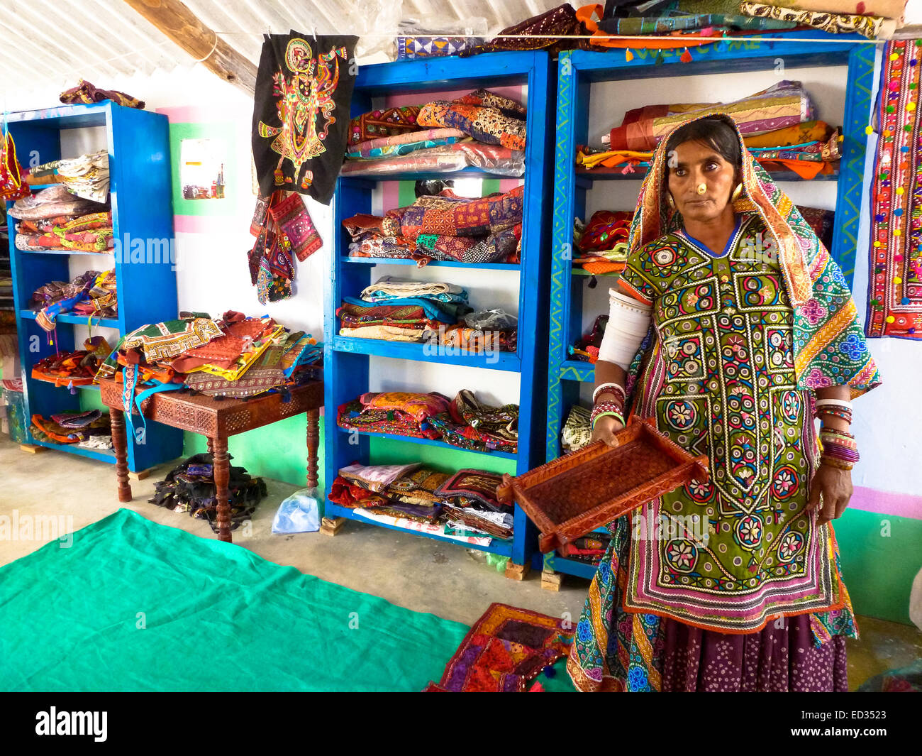 Portrait de femme etnic à bhuj Gujarat Inde Banque D'Images