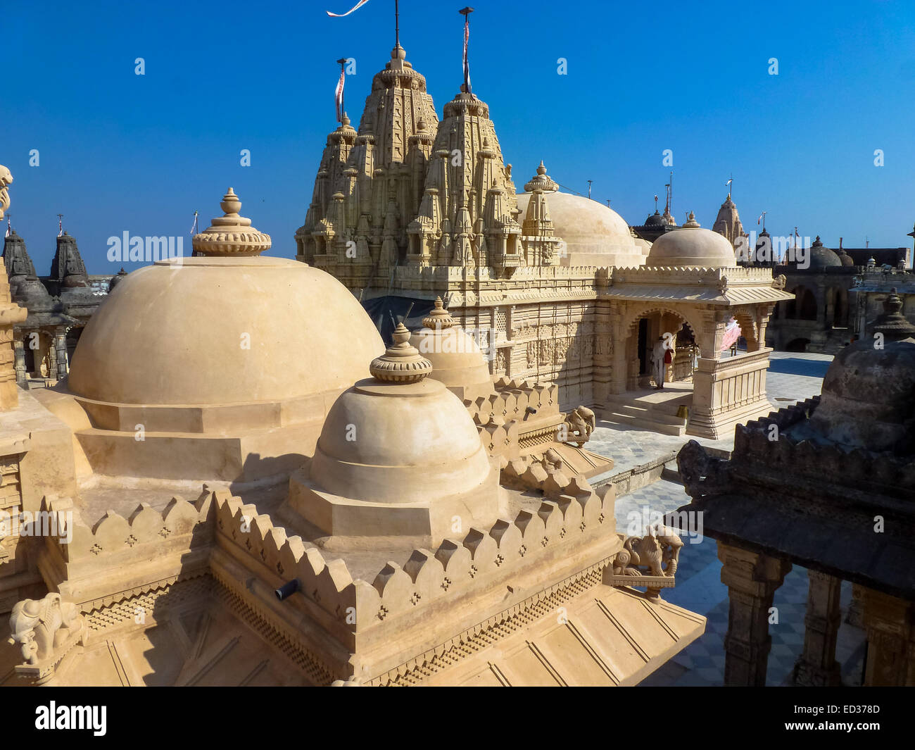 Jain temple complexe à palitana Gujarat Inde Banque D'Images