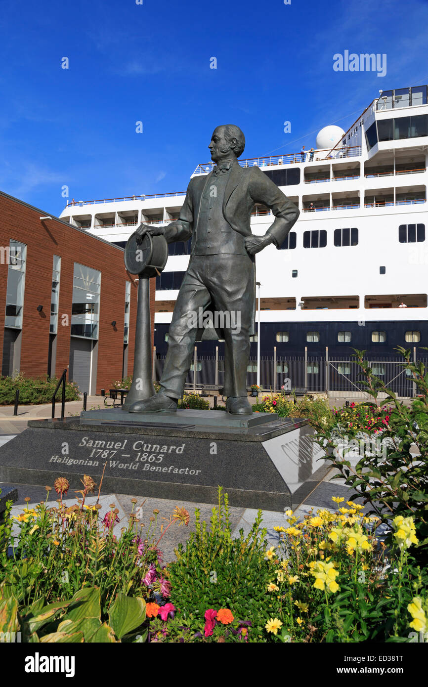 Statue de Samuel Cunard, Halifax, Nova Scotia, Canada Banque D'Images