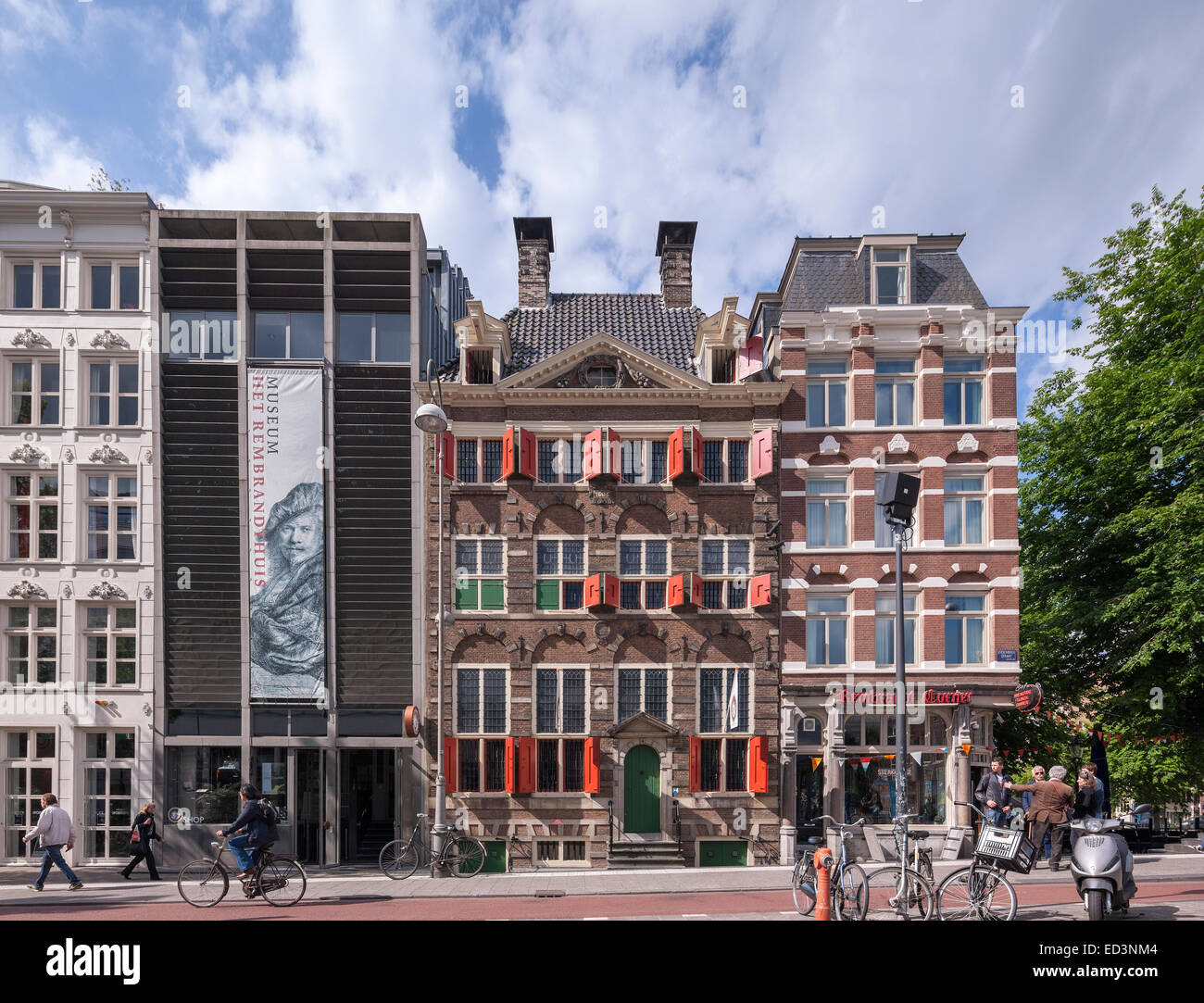La maison de Rembrandt à Amsterdam, Museum Het Rembrandthuis, Rembrandt Huis. Banque D'Images