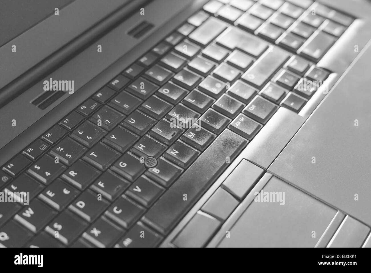 Détails d'un ordinateur portable moderne, clavier. Conseils Banque D'Images