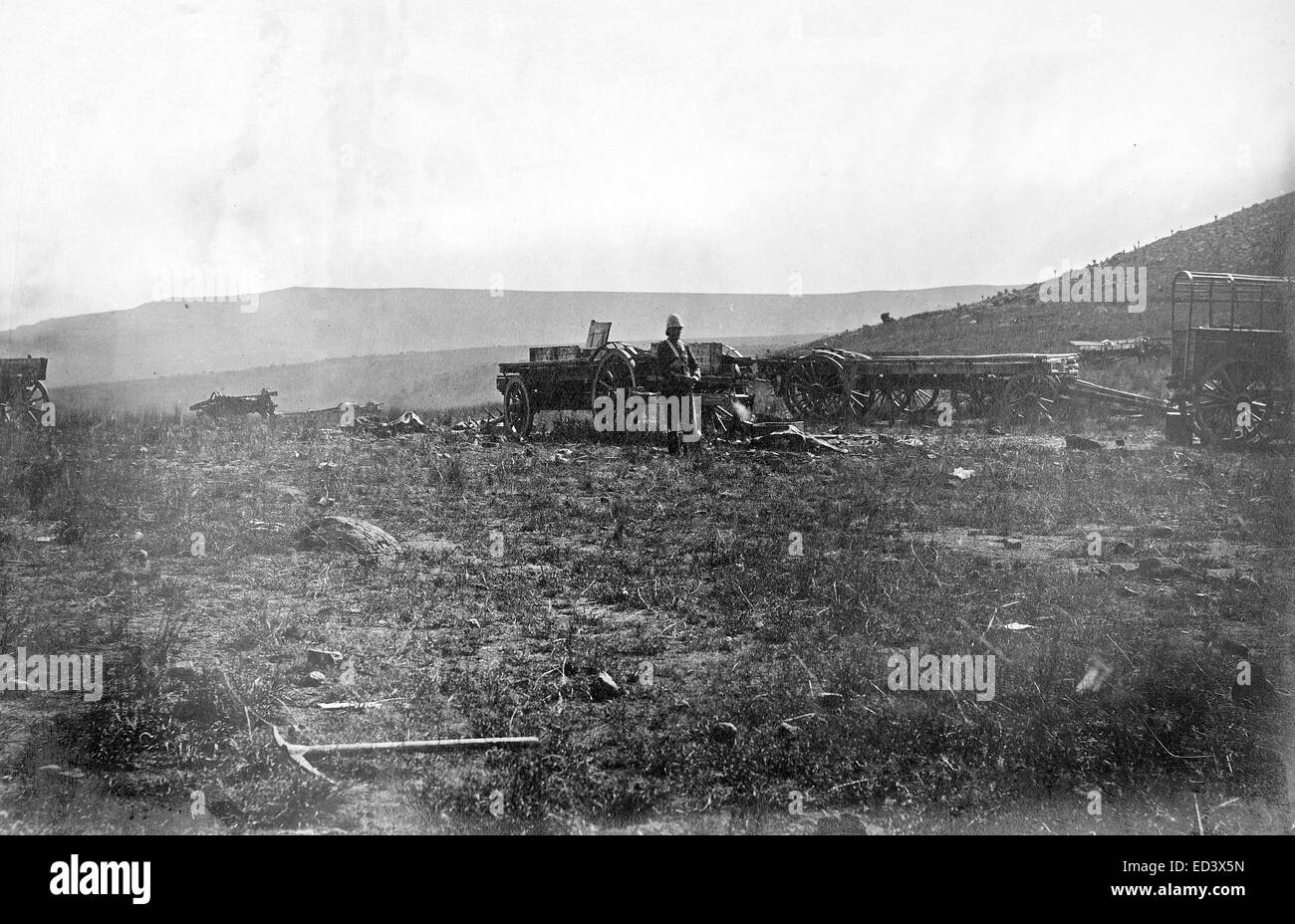 L'Isandlwana bataille peu après la célèbre bataille Banque D'Images