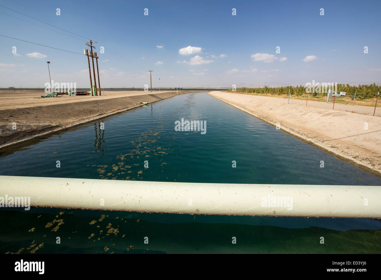L'Arvin Edison le stockage de l'eau dans le district de la vallée centrale de la Californie, USA. Banque D'Images