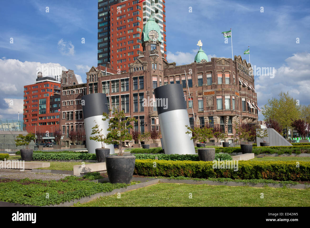 Rotterdam, Hollande, Pays-Bas. Hotel New York de l'ancien siège de l'entreprise Holland America Line. Banque D'Images