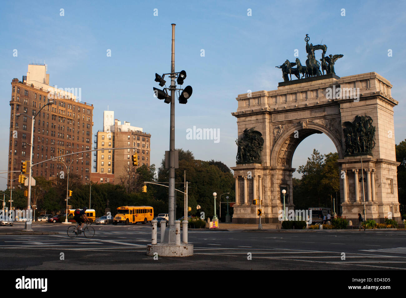 Grand Army Plaza. NYC. Grand Army Plaza comprend l'angle nord et l'entrée principale de Prospect Park dans le quartier de B Banque D'Images