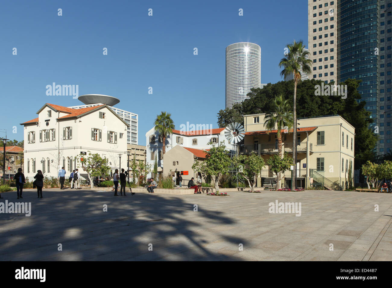 Chic et tendance composé de Sarona à Tel Aviv Banque D'Images