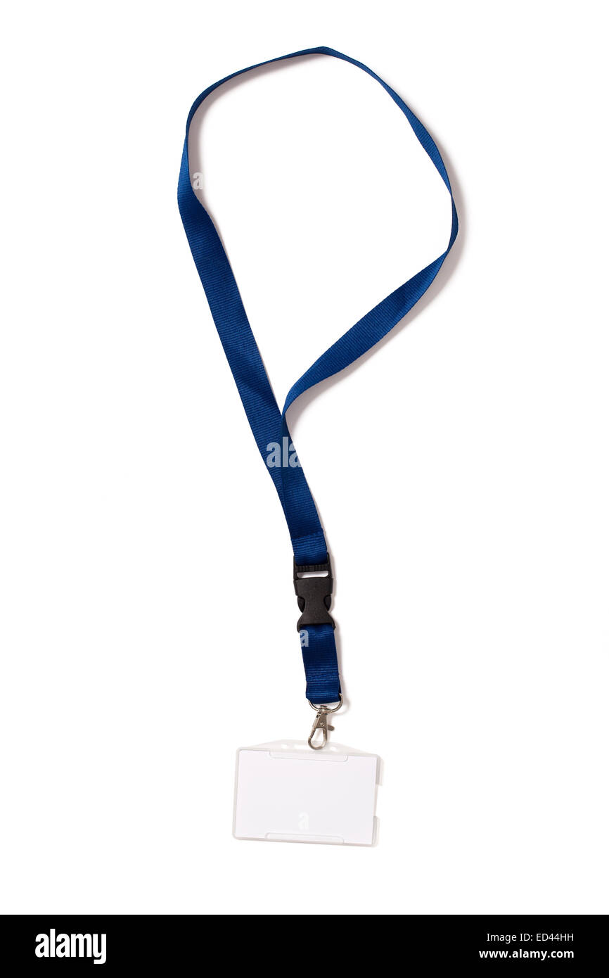 Carte d'identification - badge avec chemin de détourage sur fond blanc Banque D'Images
