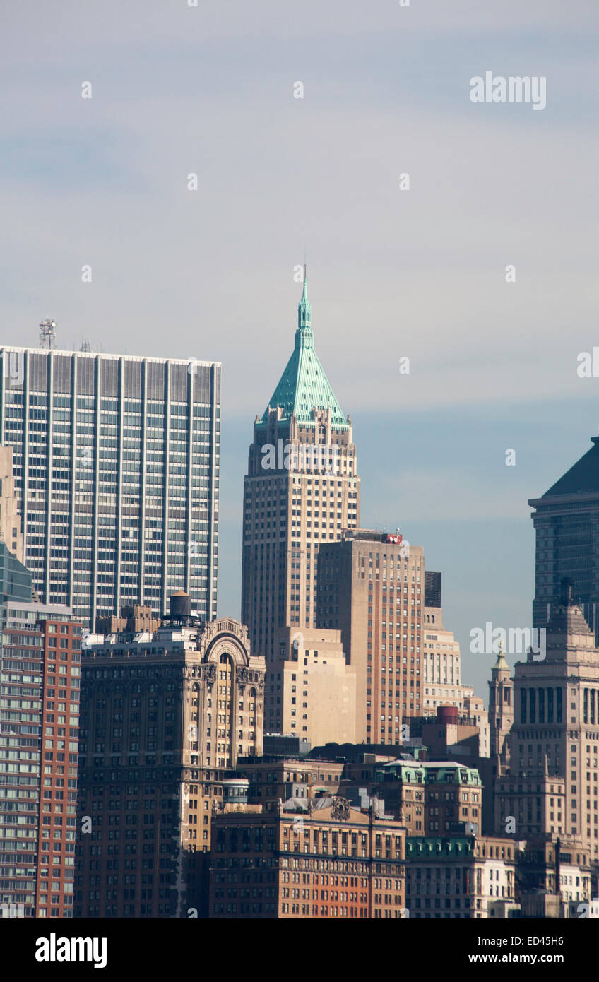 Trump Building Financial District Lower Manhattan d'Ellis Island New York City Banque D'Images