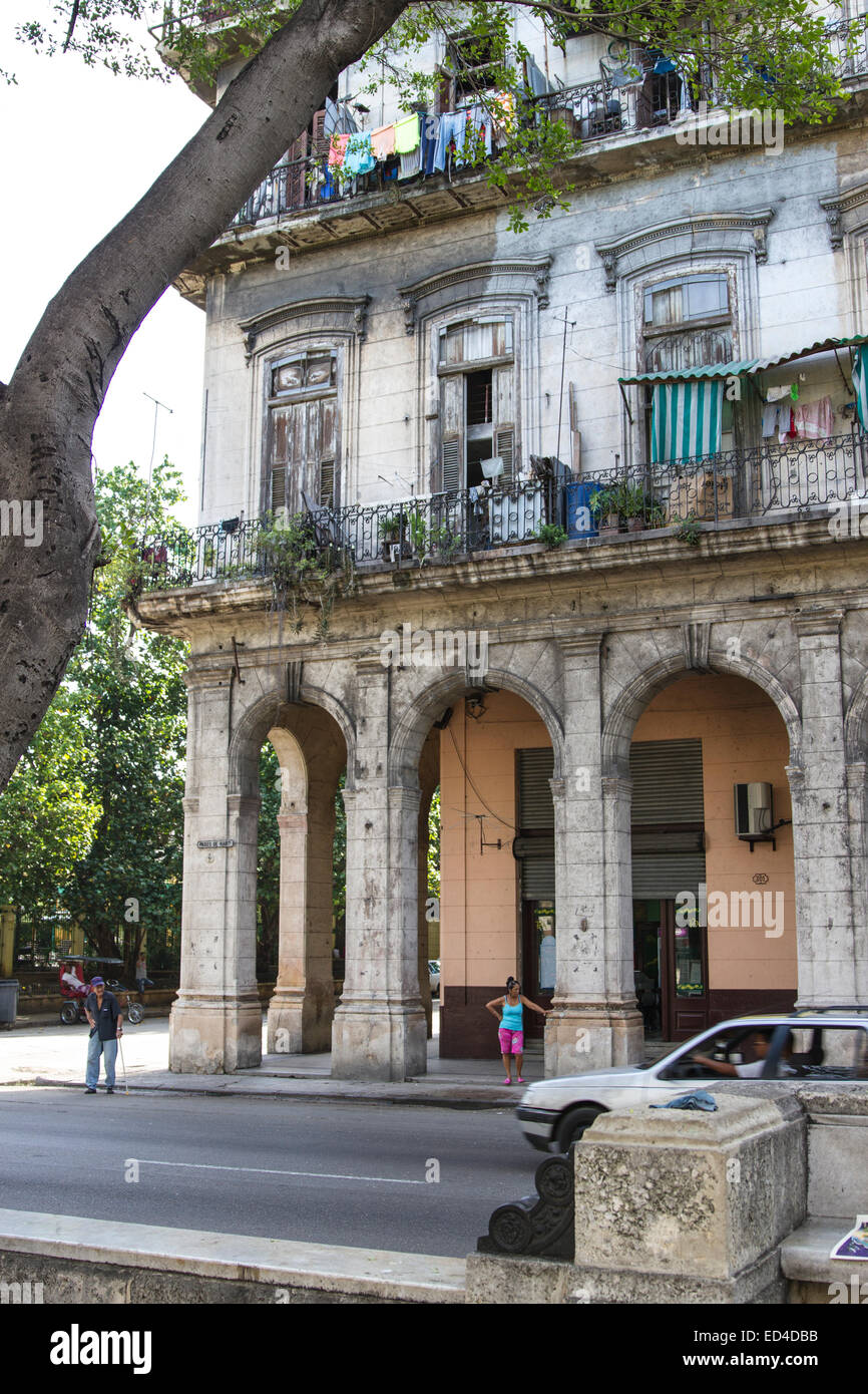 Les rues de La Havane Cuba Banque D'Images