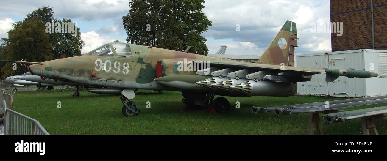 Sukhoi Su-25 au Musée de l'Aviation de Prague Banque D'Images