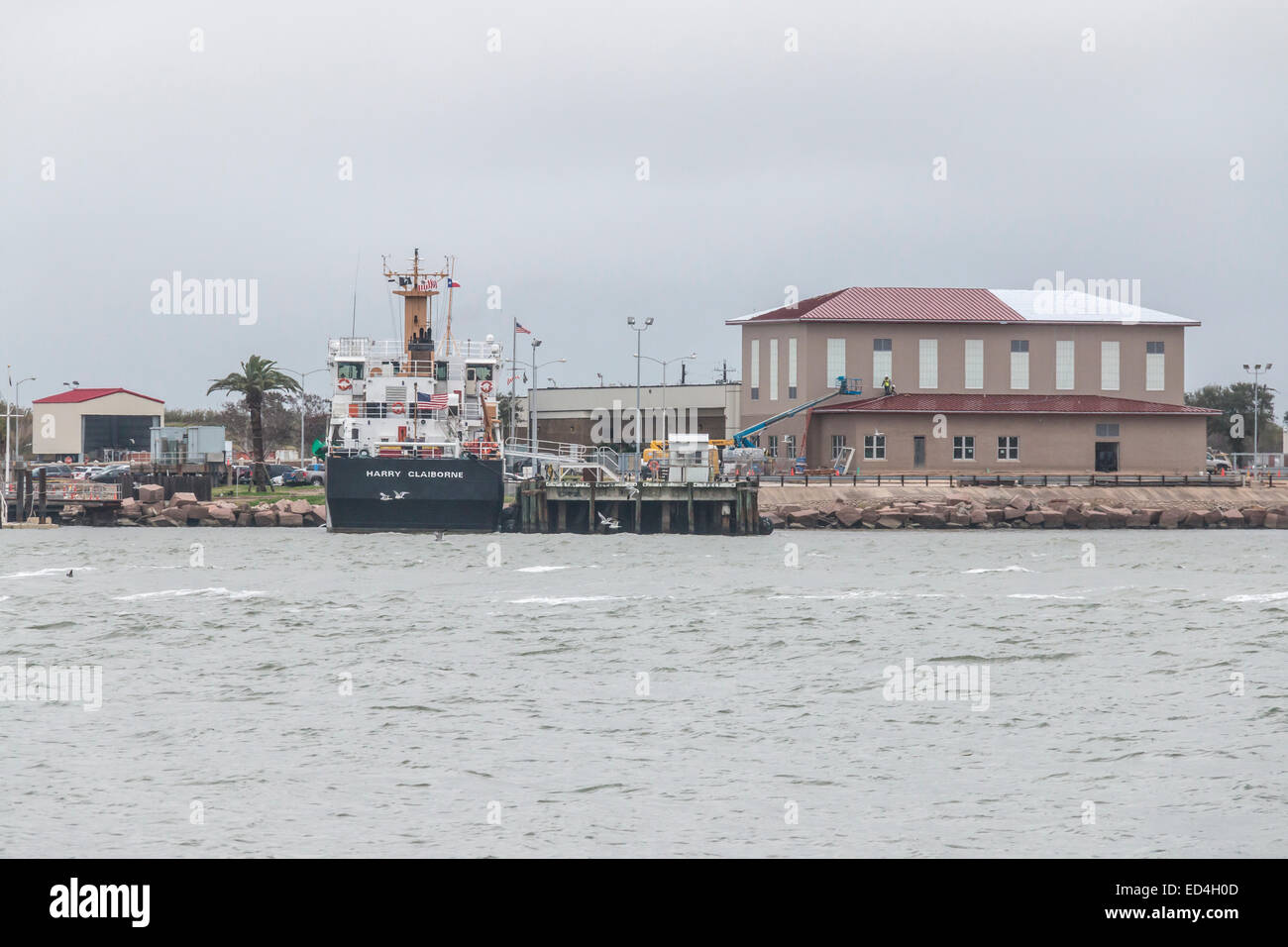 US Coast Guard Station à fort point sur Galveston Island, Texas. Banque D'Images