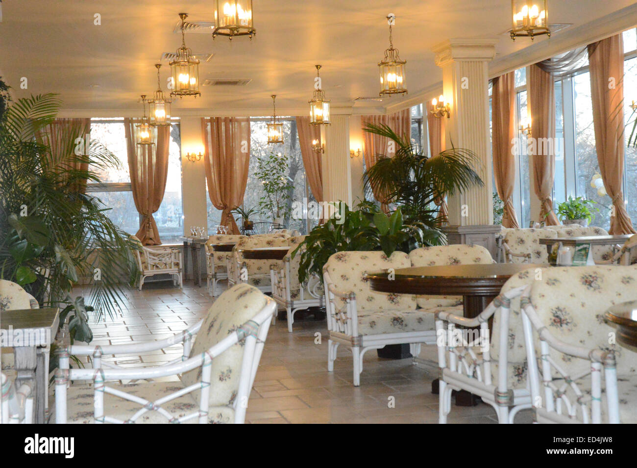 L'intérieur du restaurant Banque D'Images