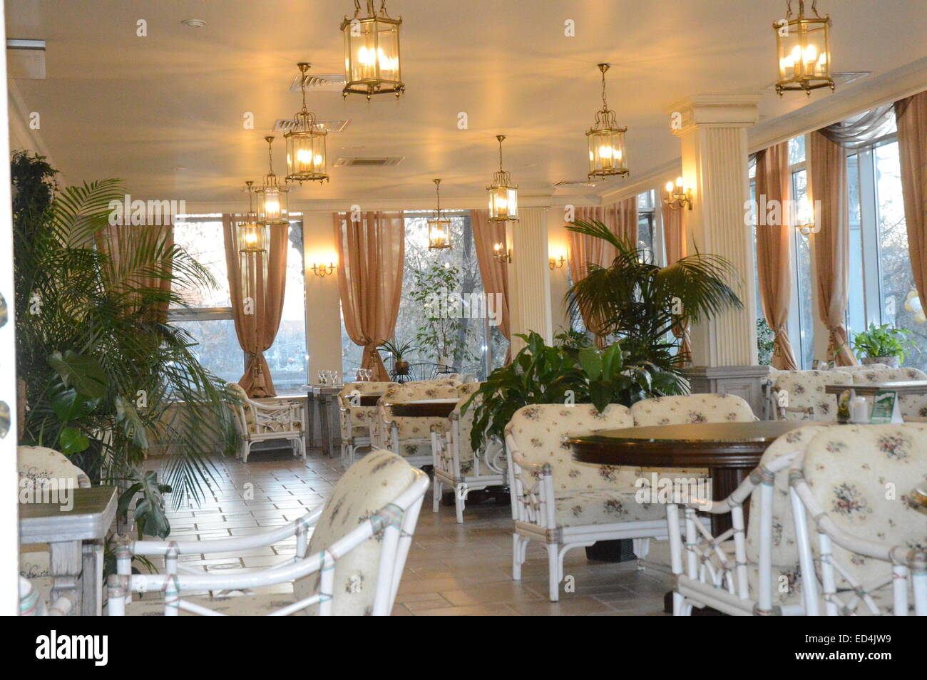 L'intérieur du restaurant Banque D'Images