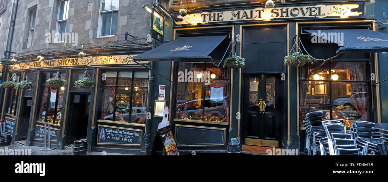 Pano du malt Shovel, Taylor Walker pub de la vieille ville d'Édimbourg, Écosse, Royaume-Uni Banque D'Images