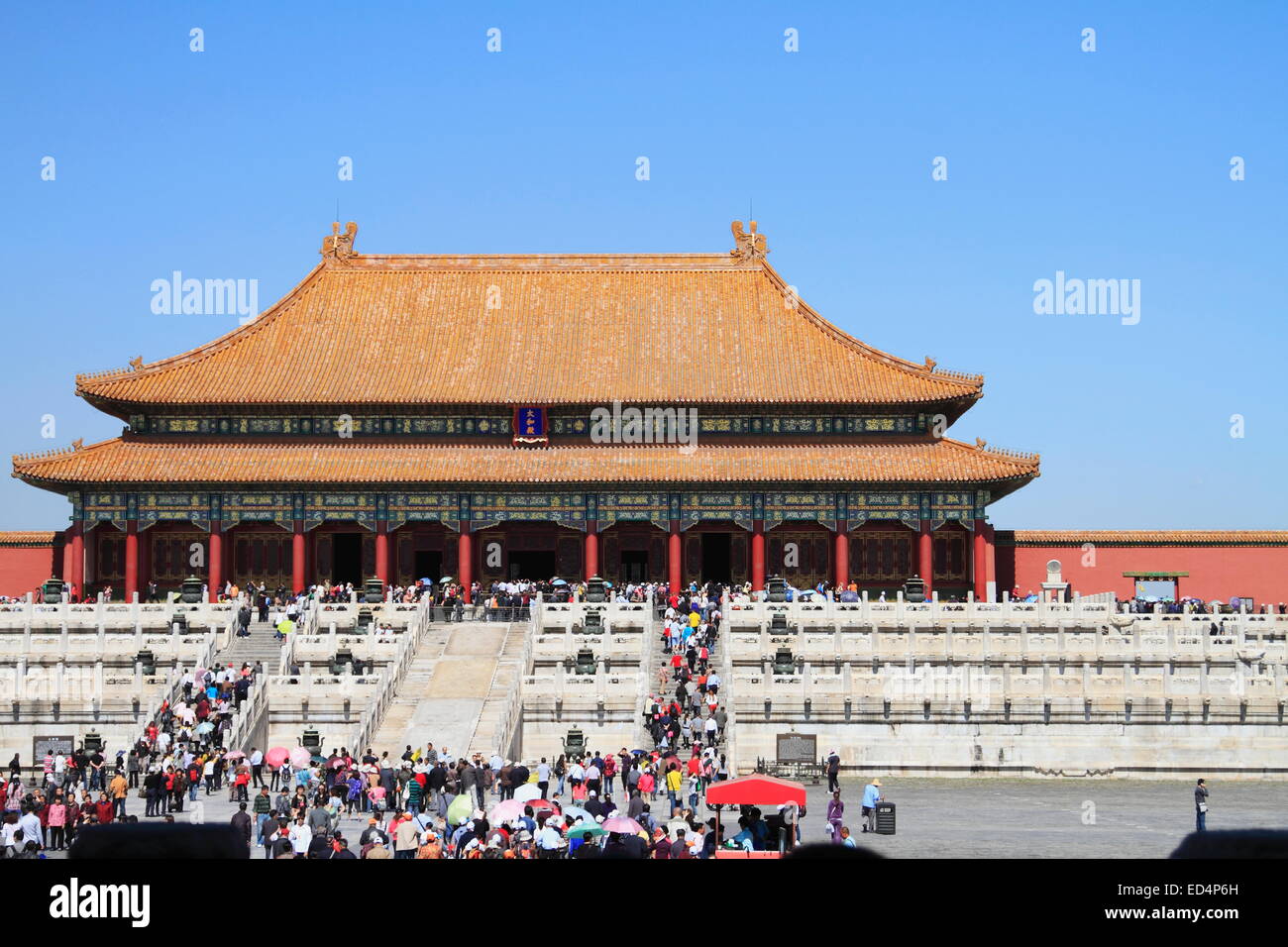 Tour Tiananmen Gate, la Cité Interdite, la Place Tiananmen, le Palais Impérial, Pékin, Chine Banque D'Images