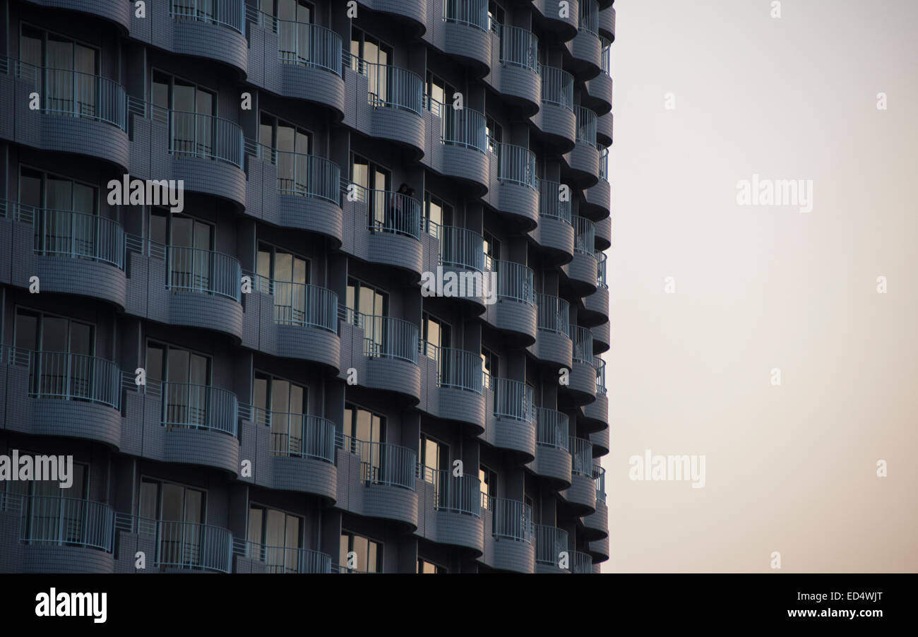 Appartements à Odaiba, Tokyo Bay, au Japon. Banque D'Images