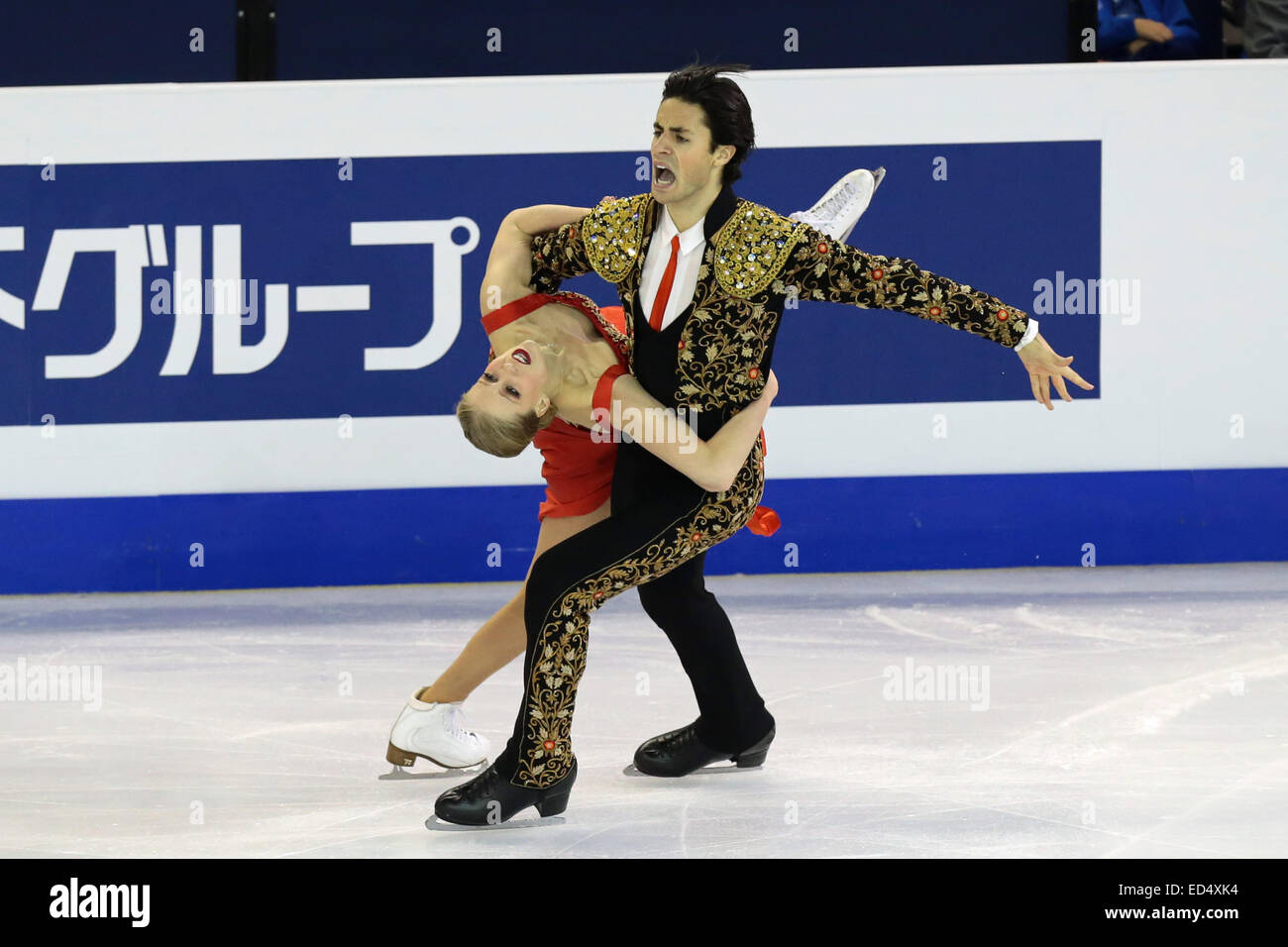Barcelone, Espagne. Dec 12, 2014. ISU Grand Prix of Figure Skating Final 2014. Picture Show Kaitlyn Weaver et Andrew Poje (CAN) au cours de danse sur glace, programme de danse court. © Plus Sport Action/Alamy Live News Banque D'Images