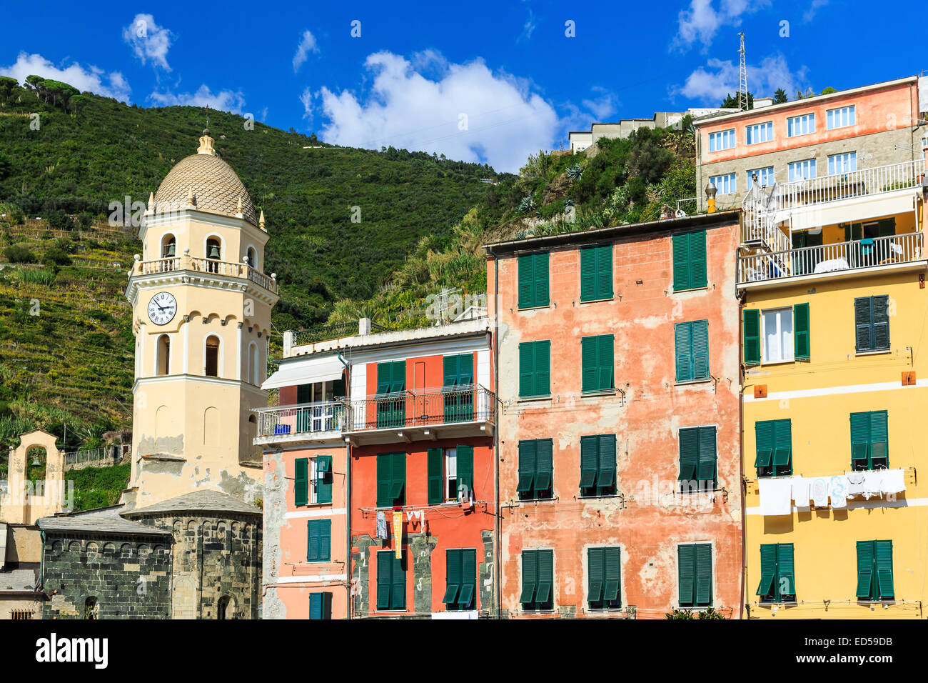 Parc National des Cinque Terre, la Ligurie en Italie. Banque D'Images