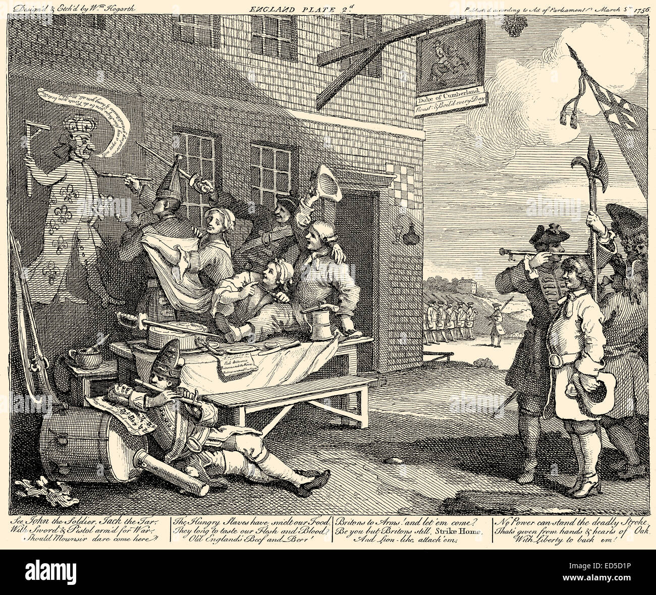 William Hogarth, 1697 - 1764, un Anglais, peintre, graveur, image satirique, critique sociale, et caricaturiste, Elevated View Banque D'Images