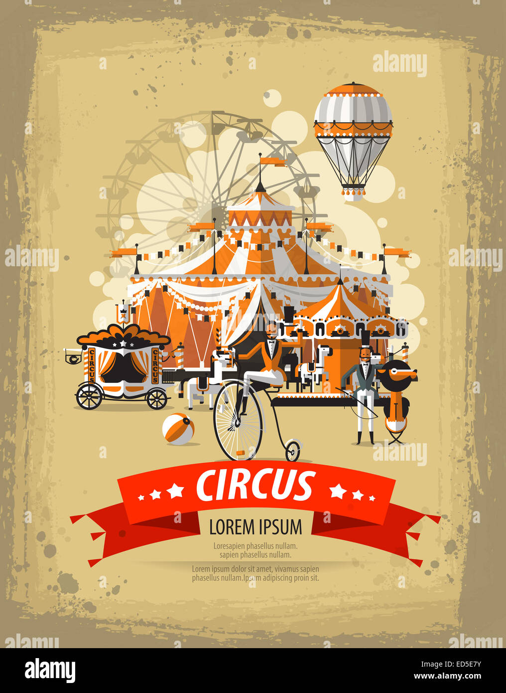Vector illustration de tente de cirque Banque D'Images